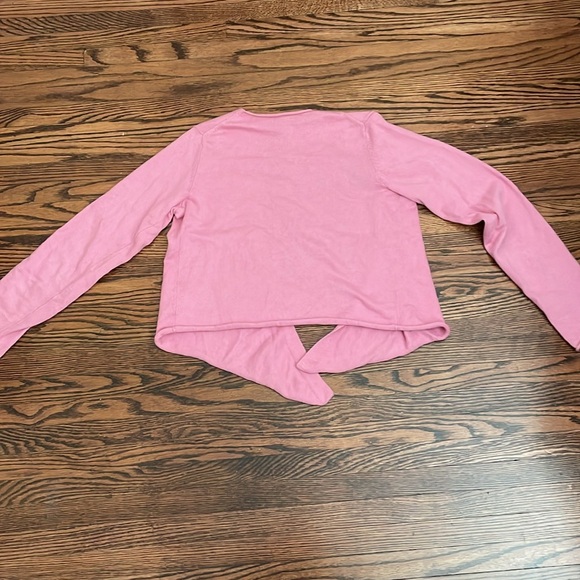 Women’s gap size xs shrug with sleeves. Pink cotton and angora rabbit hair. - Picture 5 of 6